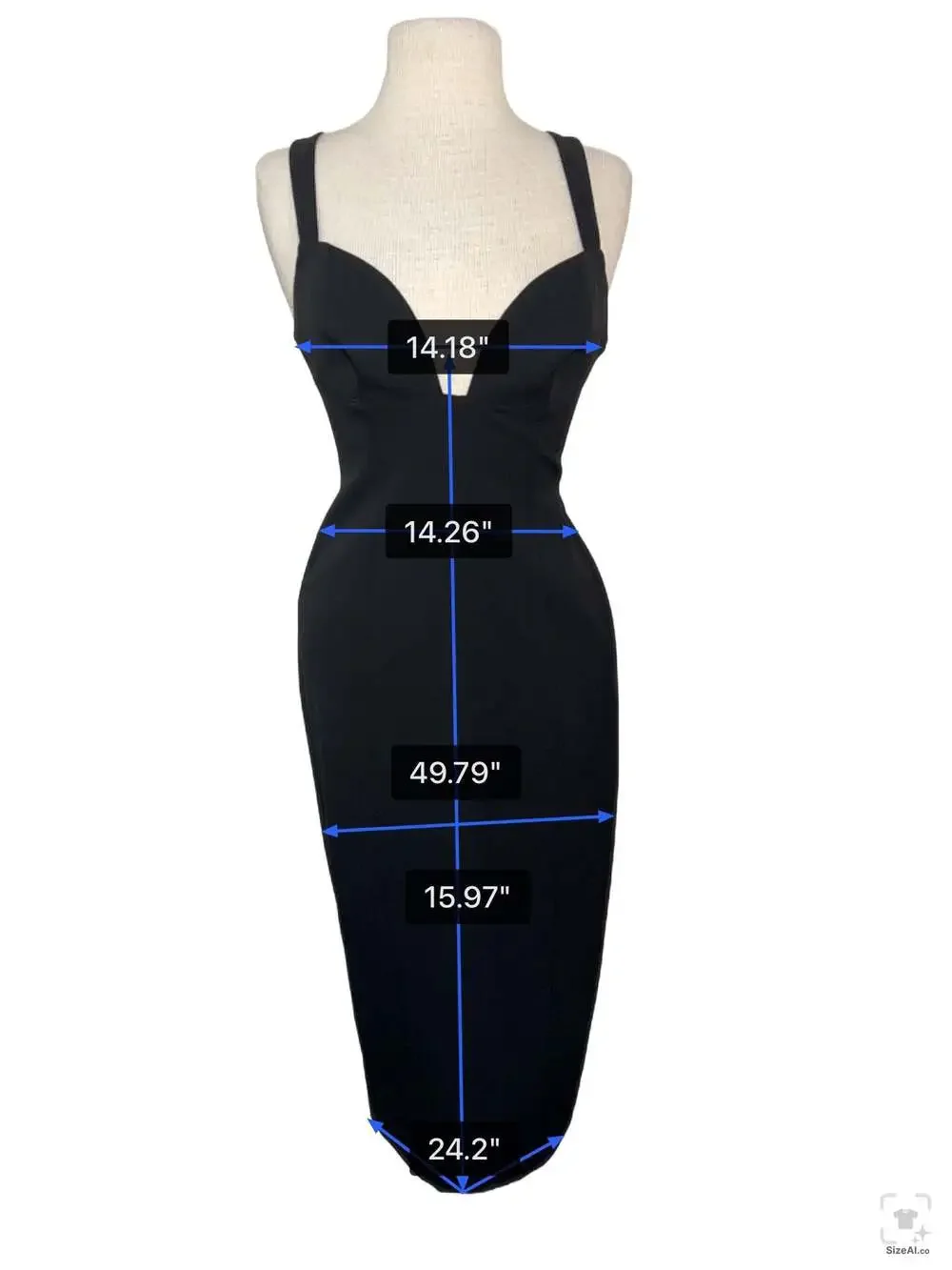 BHLDN Black Midi Dress Size XS